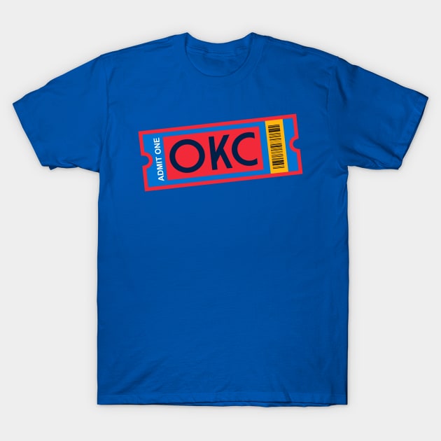 OKC Ticket T-Shirt by CasualGraphic